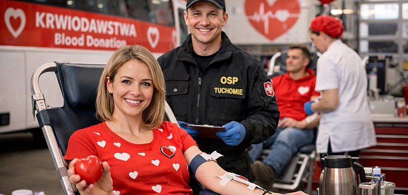 Miłość, która ratuje życie. Walentynkowa Akcja Krwiodawstwa w Tuchomiu!