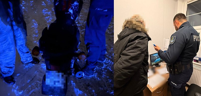 Na oczach policjantów wjechał w śnieżną zaspę. Miał promil w organizmie!