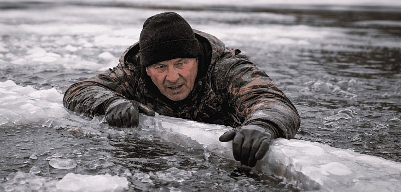 Lód załamał się pod wędkarzem. 66-latek wpadł do jeziora w Studzienicach