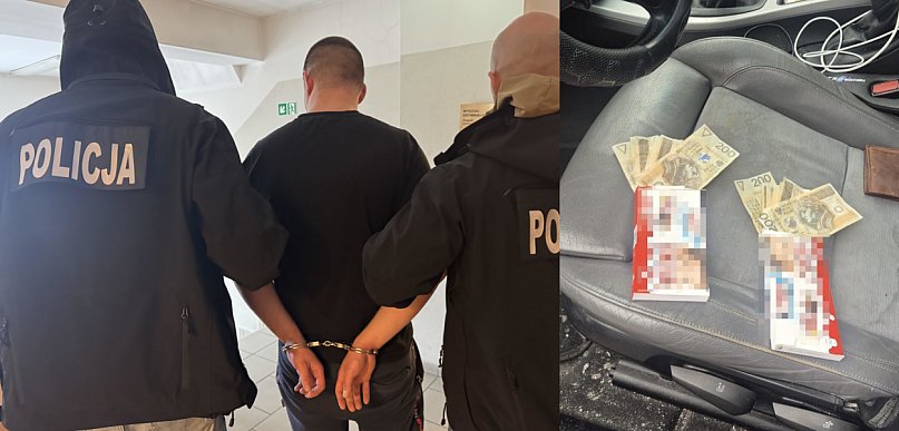 Bytów: Zatrzymany duet wprowadzający do obrotu fałszywe banknoty [VIDEO]