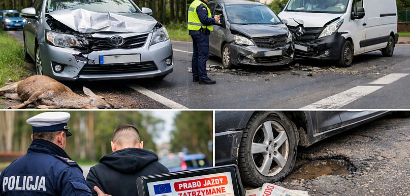 Nerwowe dni na drogach. Kolizje, wysoki mandat i finał w sądzie