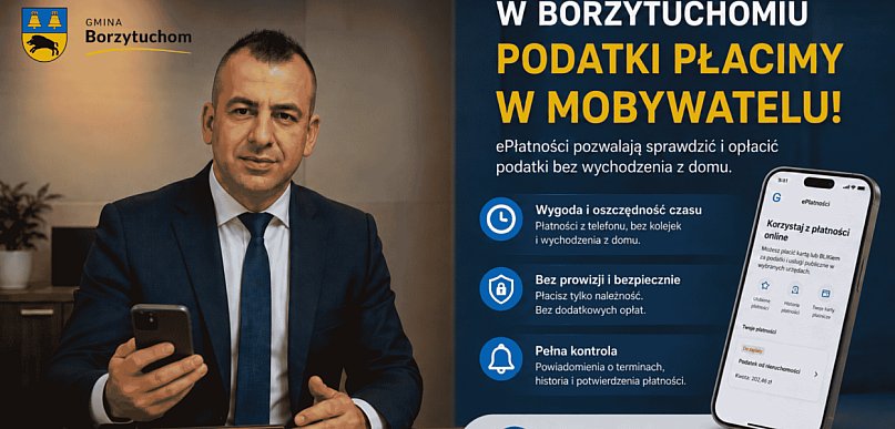 Borzytuchom uruchomił ePłatności w aplikacji mObywatel. Bez prowizji