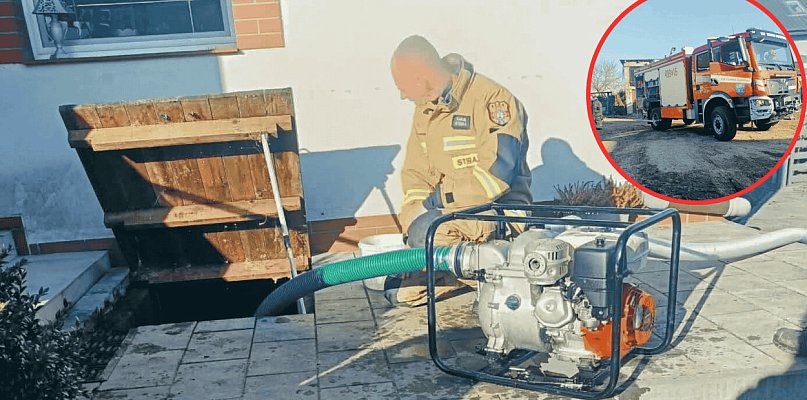 Piwnica jak AKWARIUM, zalana pod sufit. Strażacy interweniowali w Kozach