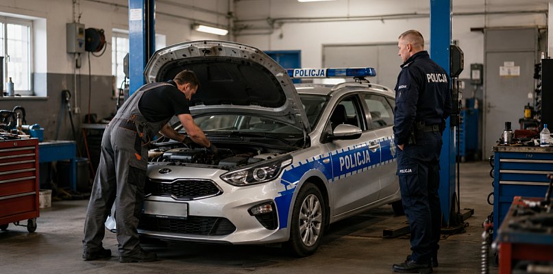 Radiowozów nie trzeba już wozić do Gdańska. Bytowska policja naprawi je na miejscu