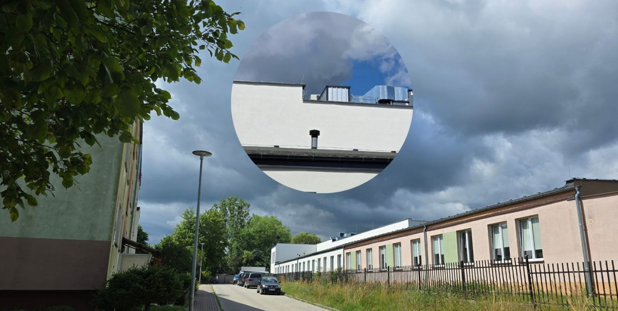 Wentylacja mechaniczna zamontowana na dachu zmodernizowanego budynku jest podobno bardzo hałaśliwa