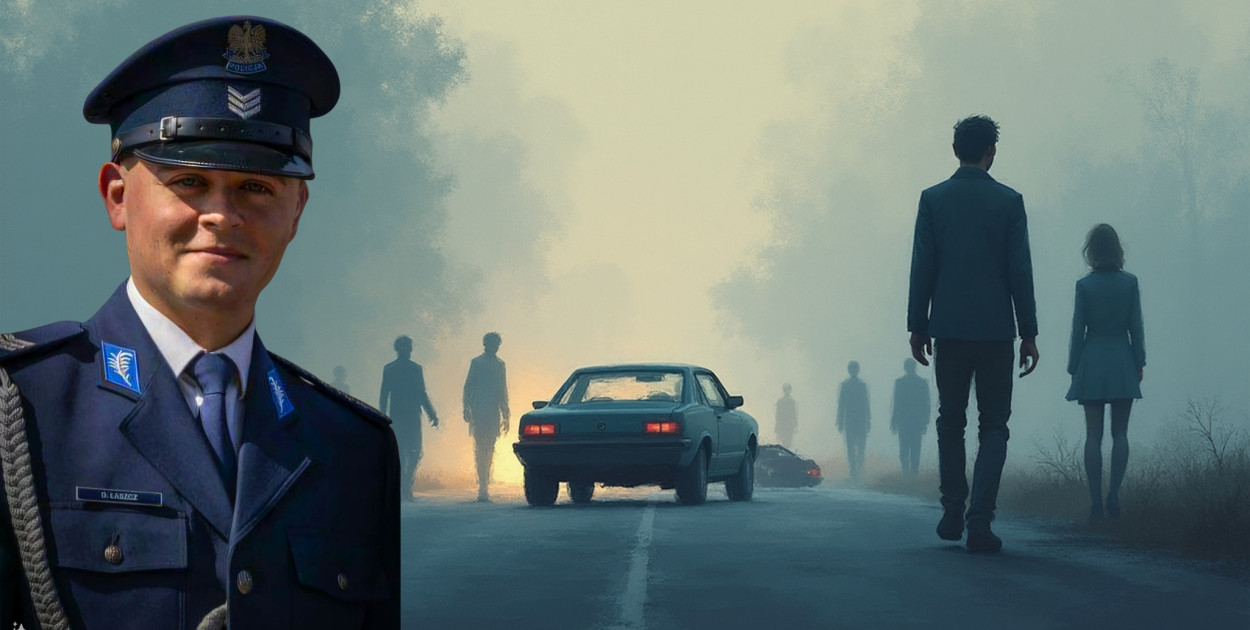 Rzecznik bytowskiej policji Dawid Łaszcz