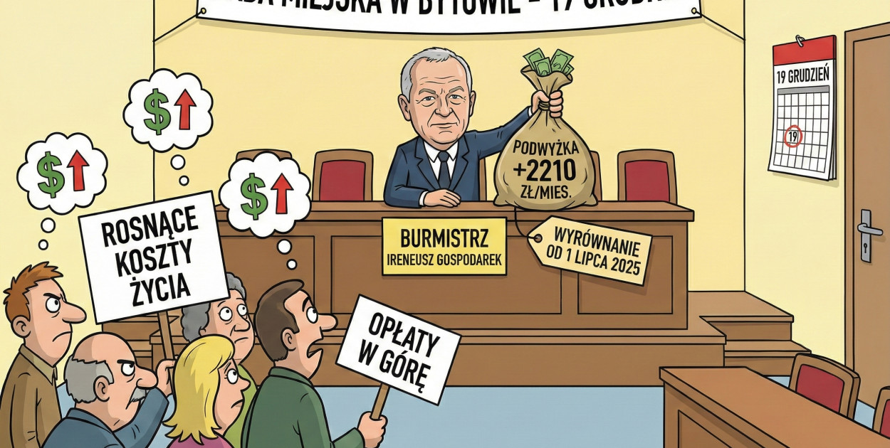 Burmistrz Ireneusz Gospodarek ma otrzymać podwyżkę ponad 2000 zł z wyrównaniem od 1 lipca 2025