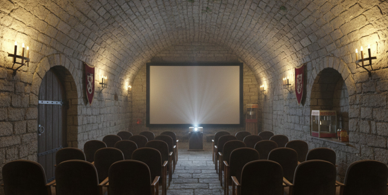 🎬 Mini sala kinowa w piwnicach bytowskiego zamku W ramach inwestycji wartej 8,38 mln zł w podziemiach zamku w Bytowie powstanie m.in. niewielka sala projekcyjna, nowe przestrzenie muzealne i ekspozycyjne. 👉 To nie kino repertuarowe, a sala multimedialna do prezentacji historii zamku i regionu.