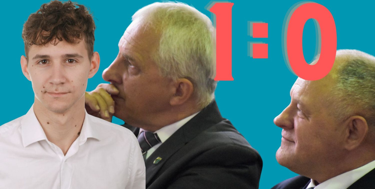 Student prawa Hubert Szymankowski okazał się specjalistą lepszym od prawników pracujących dla starosty Leszka Waszkiewicza 
