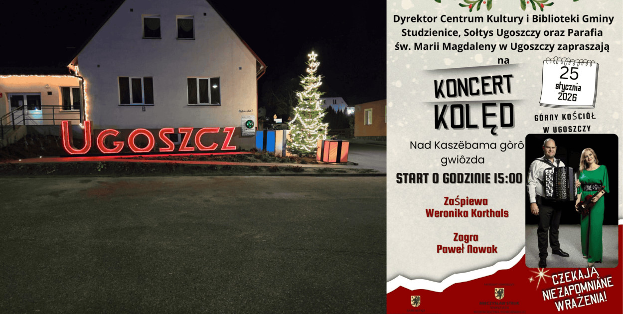 Sołectwo Ugoszcz zaprasza na koncert kolęd 25 stycznia