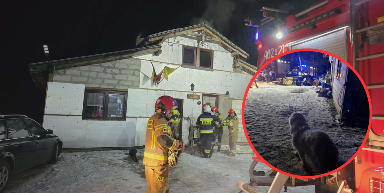 Pożar w Okuninie: Ogień zajął kotłownię i poddasze, straty 150 tysięcy złotych