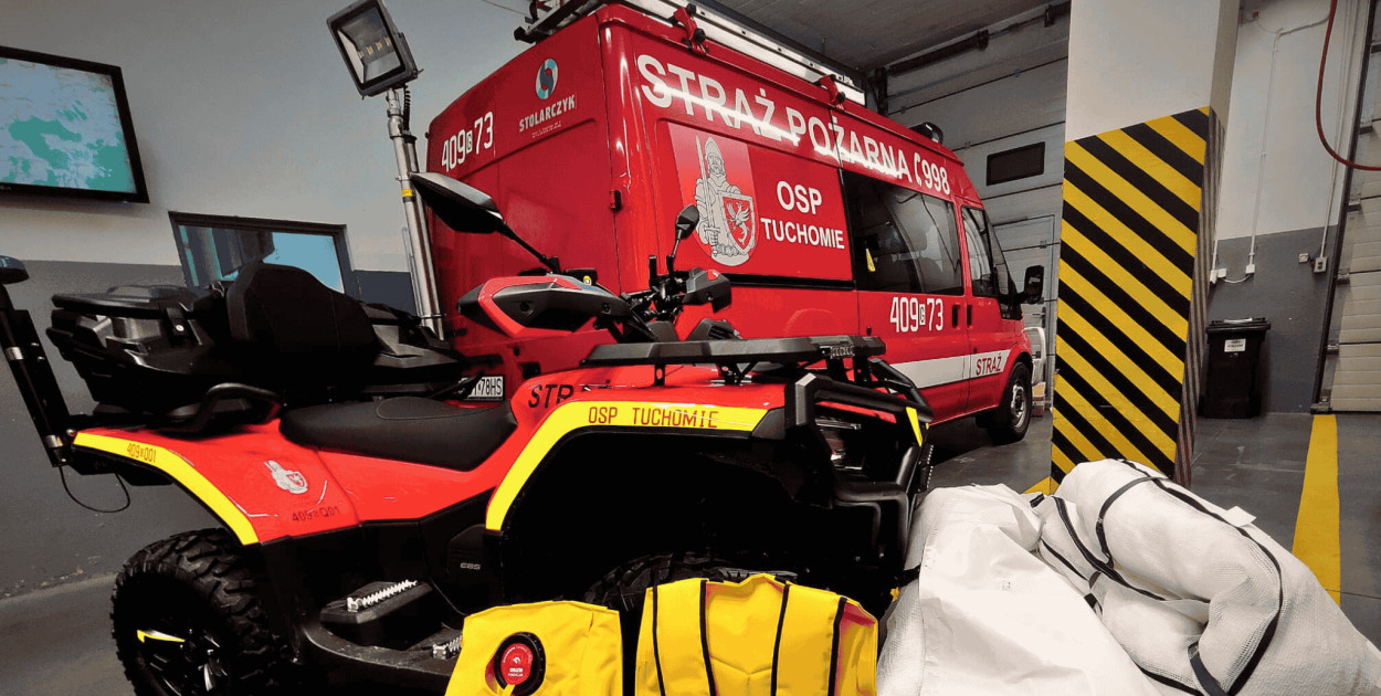 WSPARCIE dla strażaków i przyrody w Tuchomiu. Nowy sprzęt