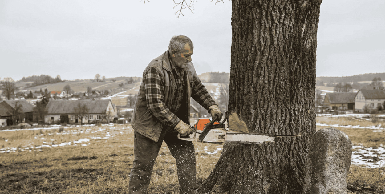 Niebezpieczna wycinka w Nakli. Akcja służb i policyjne dochodzenie