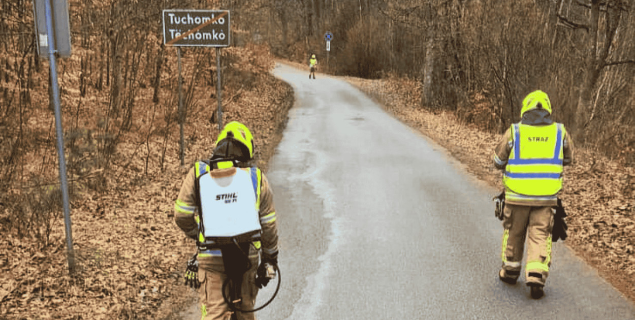 Plama ropopochodna na krajowej „dwudziestce”. Strażacy wyjeżdżali DWA RAZY