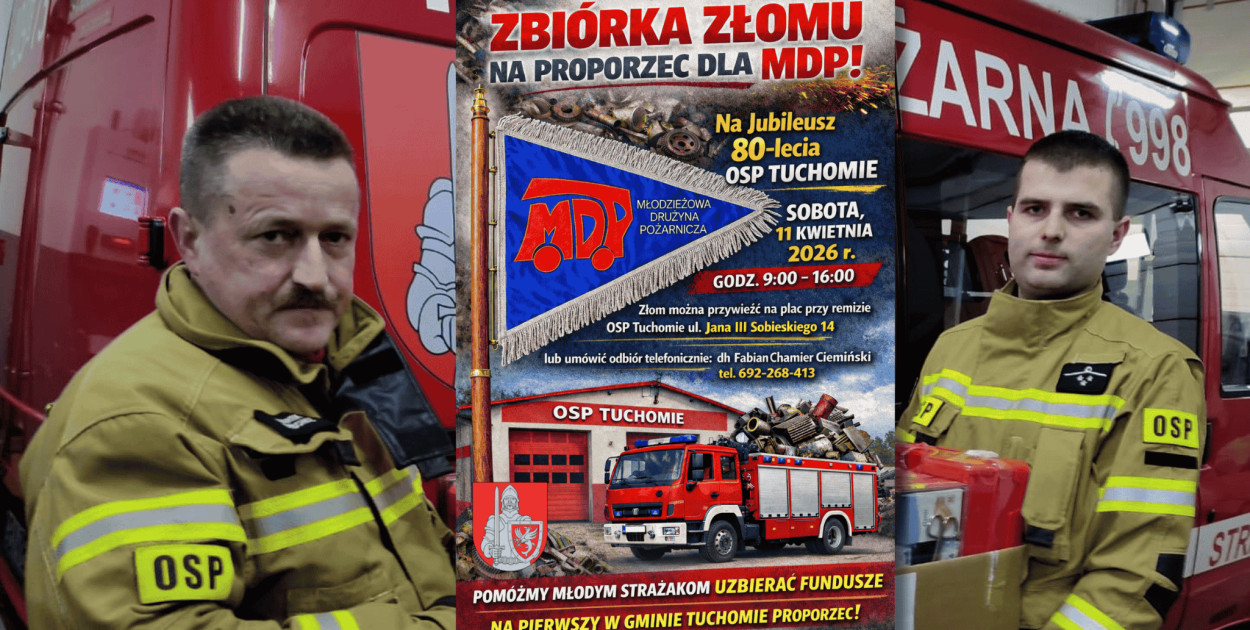 Zbiórka złomu na proporzec. Młodzi strażacy z Tuchomia proszą o wsparcie