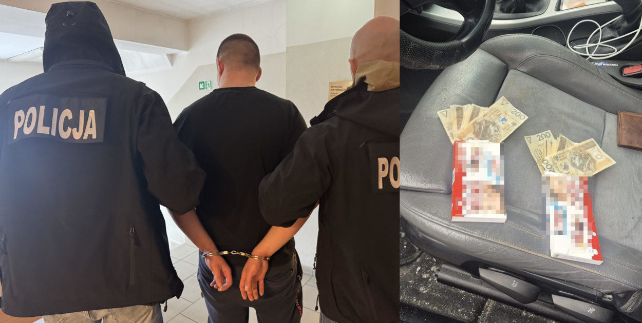 Bytów: Zatrzymany duet wprowadzający do obrotu fałszywe banknoty [VIDEO]