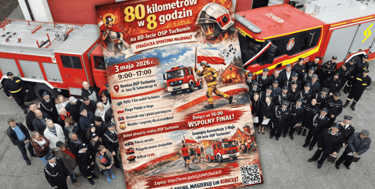 80 kilometrów w 8 godzin. OSP Tuchomie szykuje wyjątkowe święto